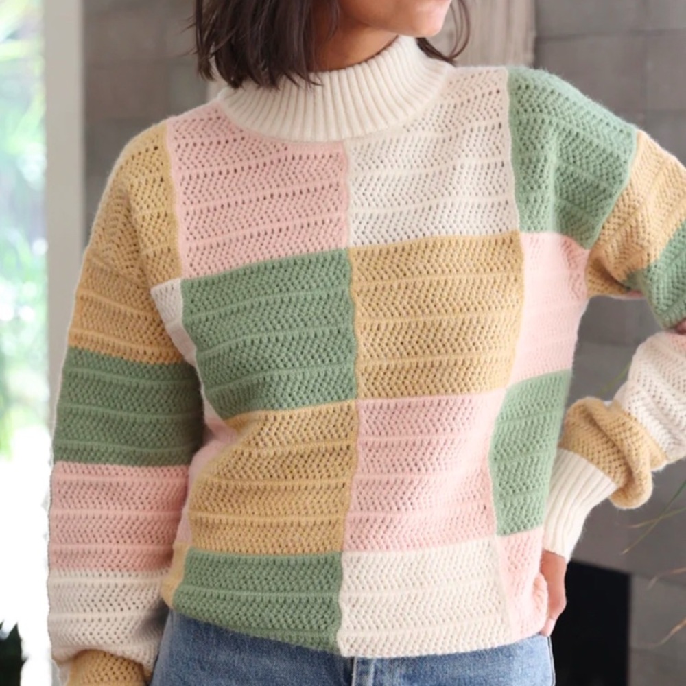 Free People Greylin Gwen Patchwork Sweater